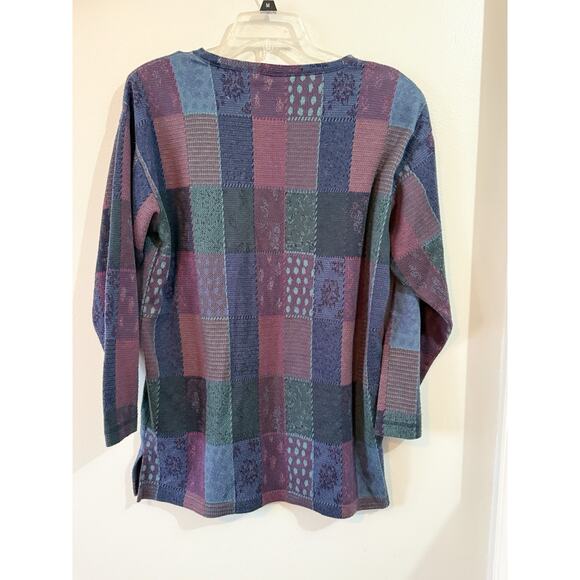 Pasta Sweater Womens M Multicolor Striped Aztec Southwestern Colorful Ramie Knit - Picture 2 of 5